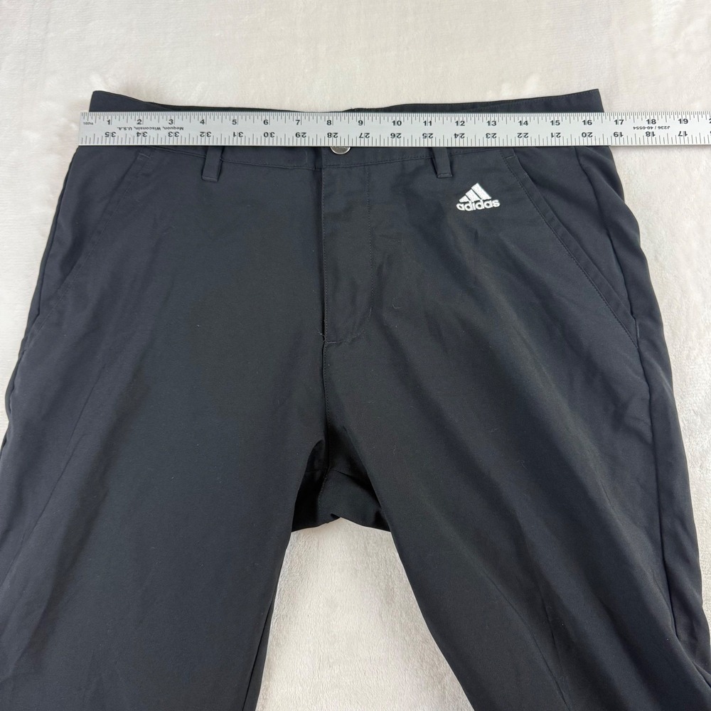 Adidas Golf Pants Mens 32x30 Black Performance Flat Front Straight Leg Sporty‎ - Picture 7 of 10